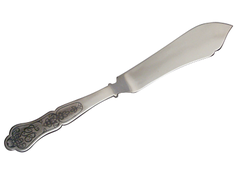 Серебряный нож для разделки рыбы с вензелем «Черневой»